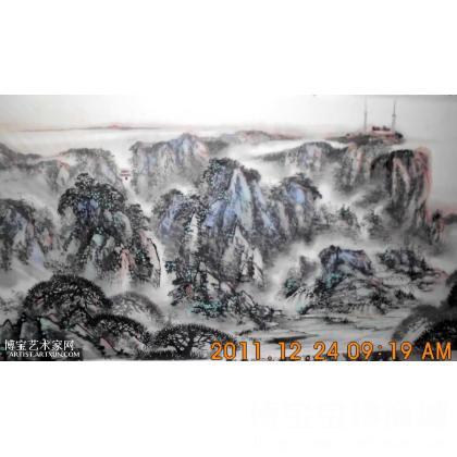 泰山 山水画 孙茂敬作品 类别: 国画山水作品