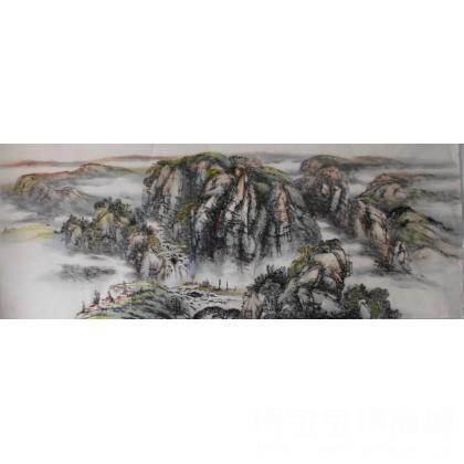 孙茂敬 国华山水 类别: 国画山水作品